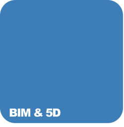 Blaues Viereck mit Schriftzug BIM und 5D Blaues Viereck mit Schriftzug BIM und 5D