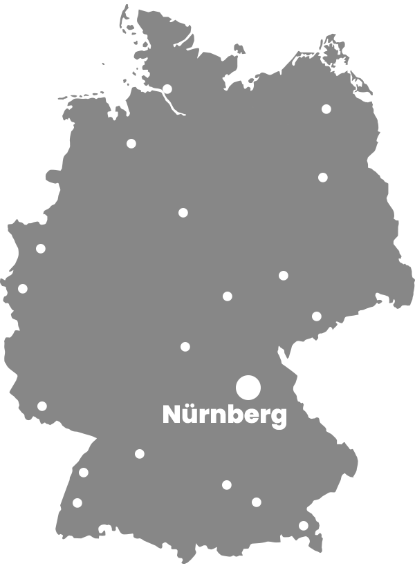 Deutschlandkarte mit allen BRZ-Standorten