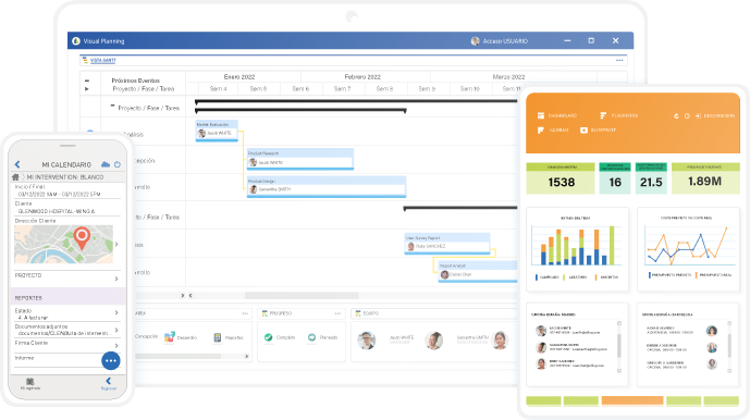 vue d'ensemble du logiciel visual planning